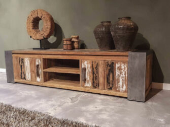 tv-kast oud teak hout