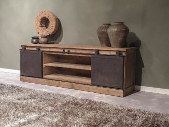 oud houten tv meubel