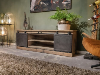 oud houten tv meubel