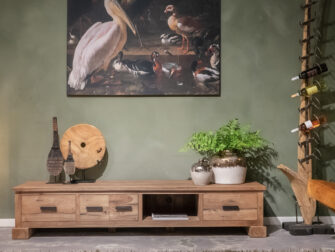 groot teakhouten tv meubel