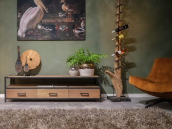 tv-meubel zwarte accenten