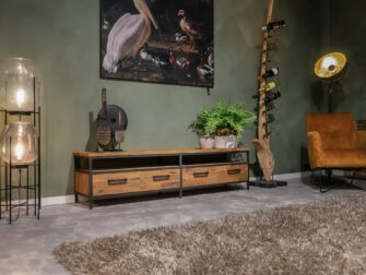 tv-meubel stalen accenten