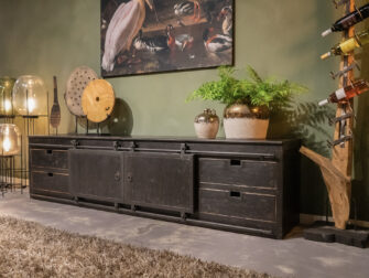 tv-meubl met deuren en laden