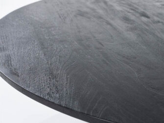 zwarte ronde eettafel manghout voorraad