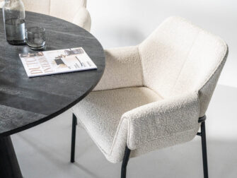 eettafel aron eleonora meubelen zwart mangohout