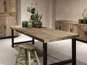 industriele tafel oud hout