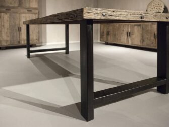 industriele tafel oud hout