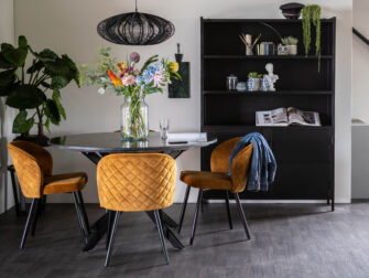 ronde eetkamertafel 130 cm eethoek industrieel