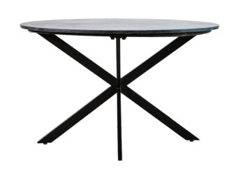 eleonora ronde zwarte tafel stalen poten