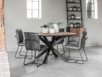 ronde tafel stalen poten