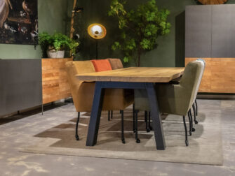 boomstamtafel met stoelen