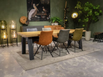 tafel met eetkamerstoelen