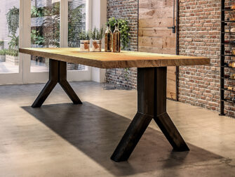 Tafel Medici 260x100cm in gerookt ultra matte lak