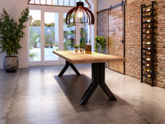 Tafel Medici 260x100cm in gerookt ultra matte lak