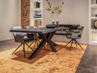 zwarte sovana eetkamertafel tower living