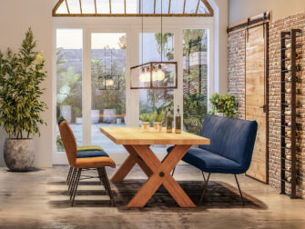 eiken tafel houten kruispoot