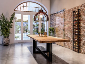 Tafel Orvieto 300x100cm in gerookt ultra matte lak