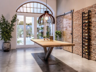 Tafel Pantin 260x100cm in gerookt ultra matte lak