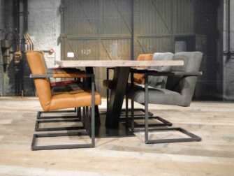 industriele eiken v poot tafel