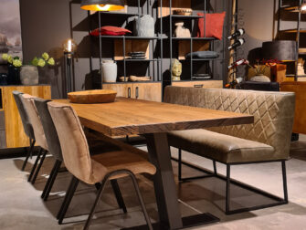 industriele eettafel voor eetkamerbankje