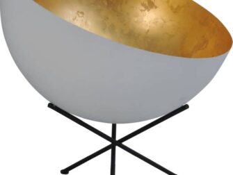 tafellamp white outside goldleaf inside