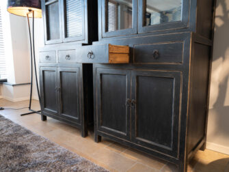 stoere stijlvolle vitinekast zwart