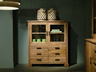 vitrinekast oud teak