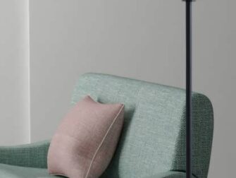 vloerlamp black antique brass