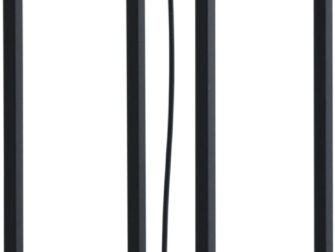 zwarte stalen vloerlamp