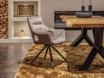 retro draaistoel met stalen frame