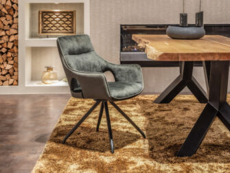 velvet eetstoel groen