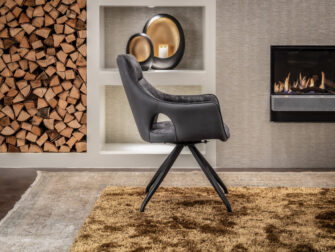 draaistoel velvet grijs