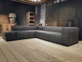 grijze hoekbank met chaise longue
