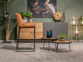 cognac eetkamerstoel