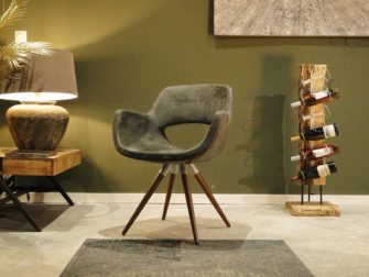 eetkamerstoel Gargano - eco leder graphite (2)