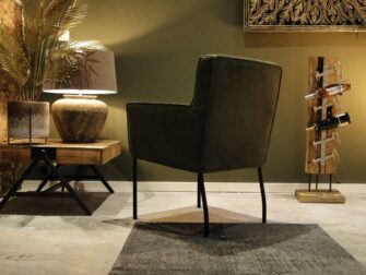 groene leren eetkamerstoel