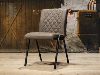 Stoere industriële eetkamerstoel bruin