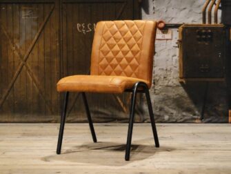 Cognac eetkamerstoel