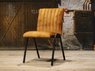 stoere cognac eetkamerstoel