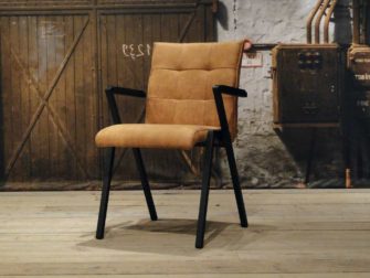 Eetkamerstoel Vertou capiton - preston cognac