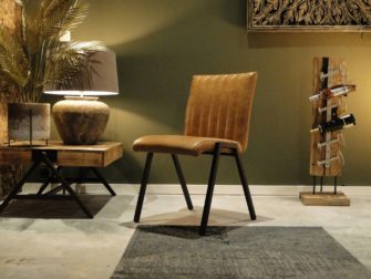 stoere leren eetkamerstoel