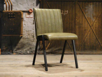 industriële eetkamerstoel olijf groen