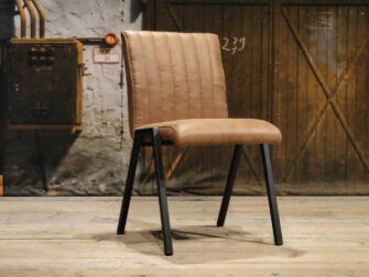 Industriële eetkamerstoel beige