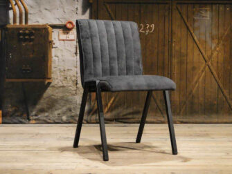 Industriële eetkamerstoel antraciet