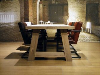 rustiek eiken eettafel paysan