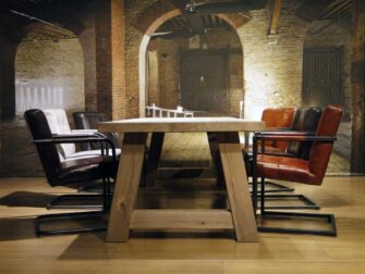 rustiek eiken eettafel paysan