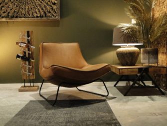 Comfortabele stoel in cognac