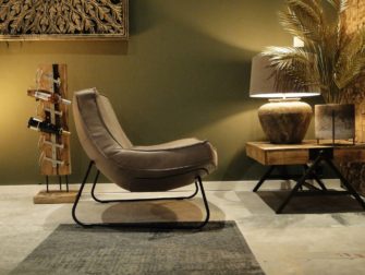 stoere relaxstoel in leer