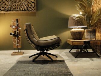 robuust leren draaifauteuil