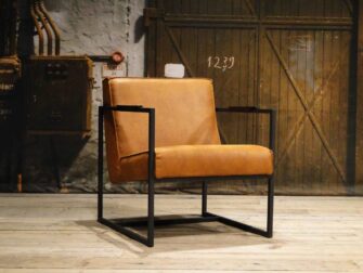 cognac leren fauteuil pesara